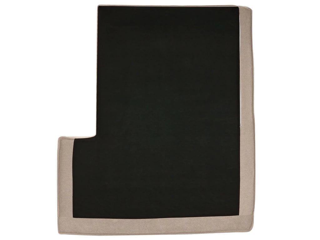 Corner Sofa KOLDING Fabric Taupe with Ottoman Left Hand