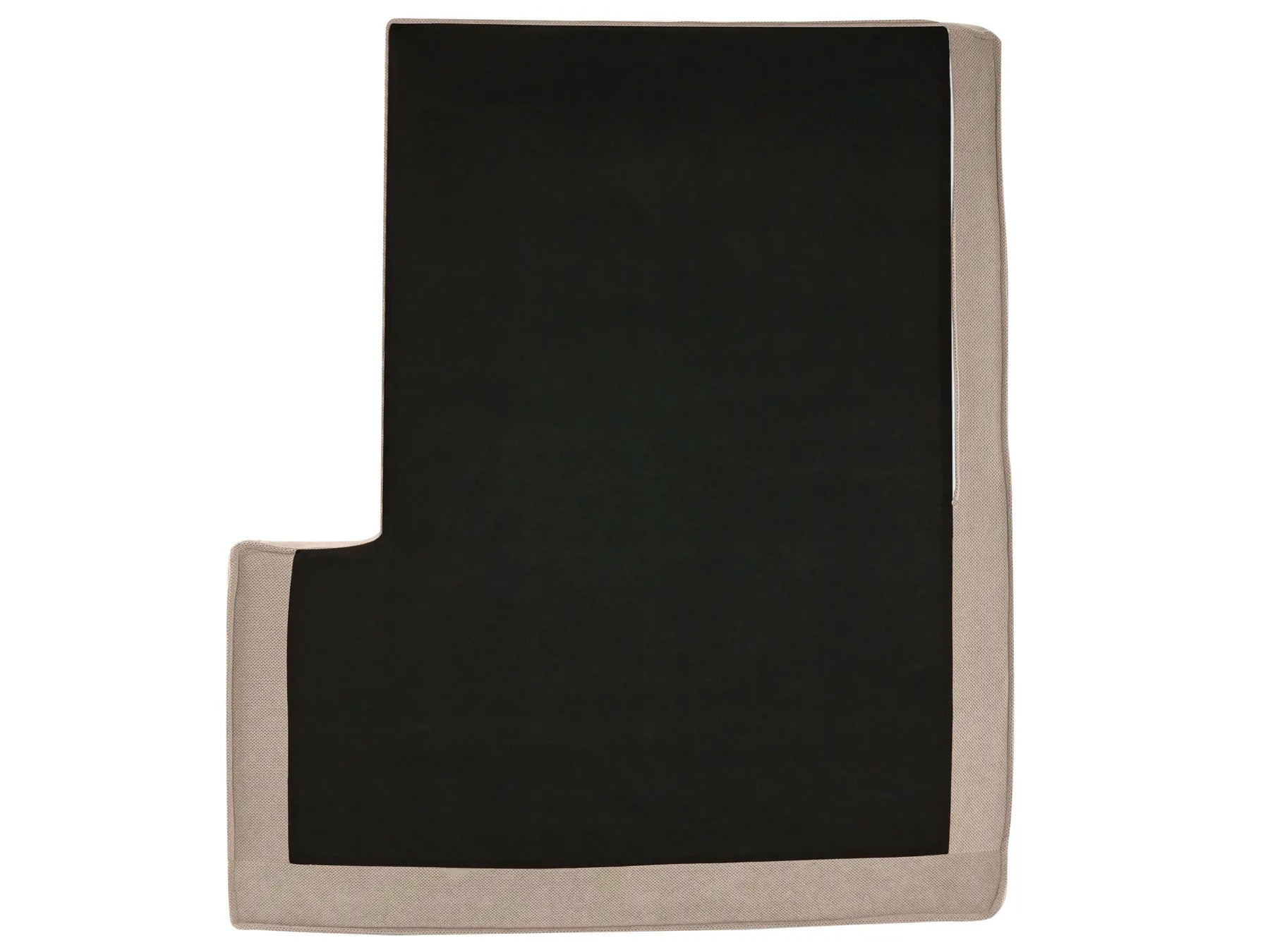 Corner Sofa KOLDING Fabric Taupe with Ottoman Left Hand