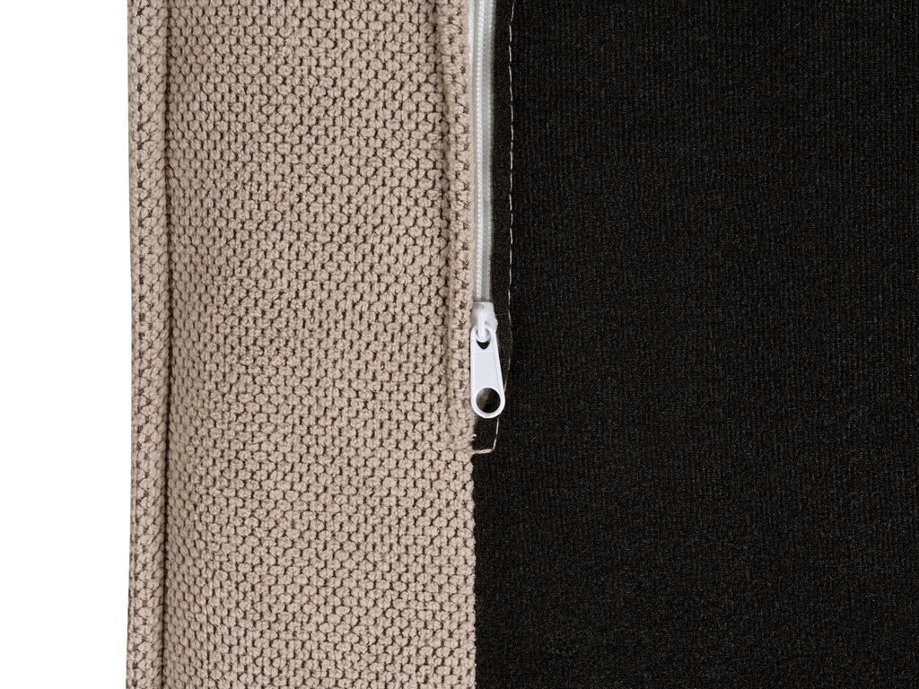 Corner Sofa KOLDING Fabric Taupe with Ottoman Left Hand