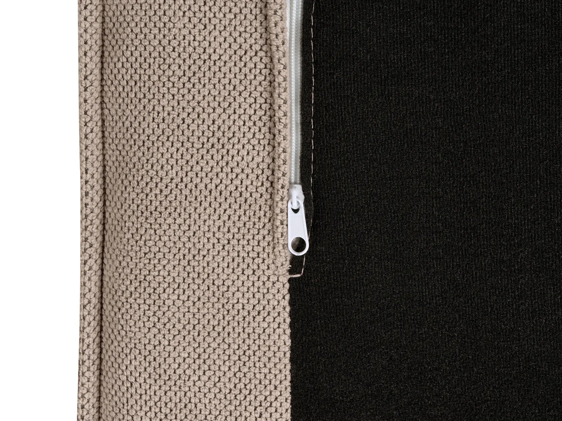 Corner Sofa KOLDING Fabric Taupe with Ottoman Left Hand