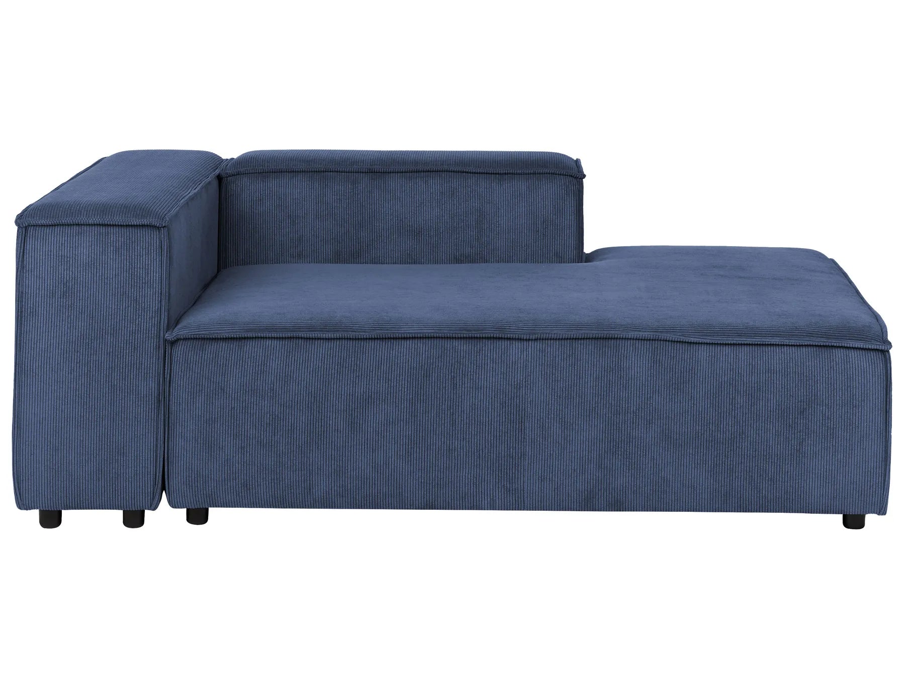 Left-Hand Chaise Lounge ARDAL Corduroy Dark Blue