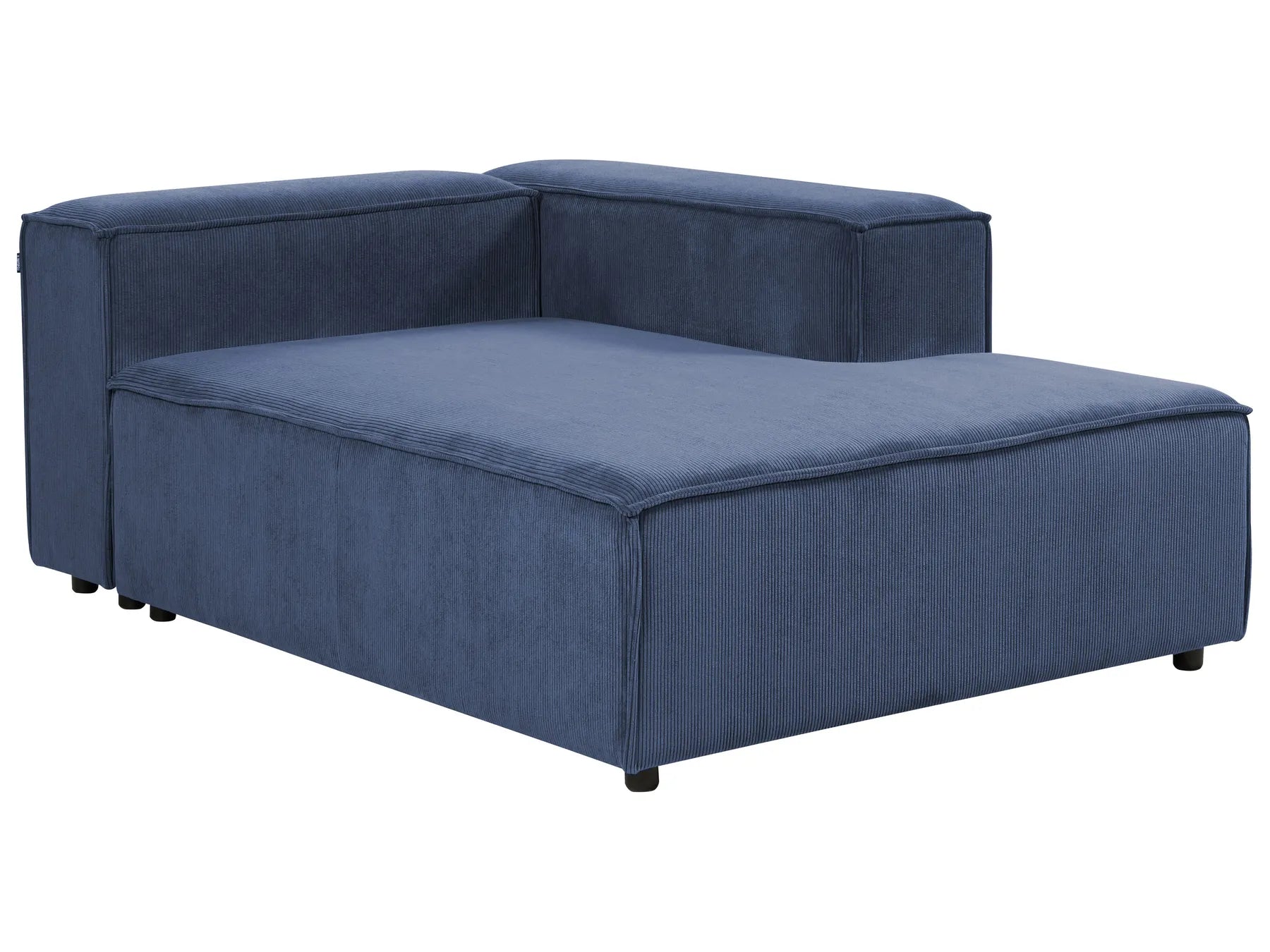 Left-Hand Chaise Lounge ARDAL Corduroy Dark Blue