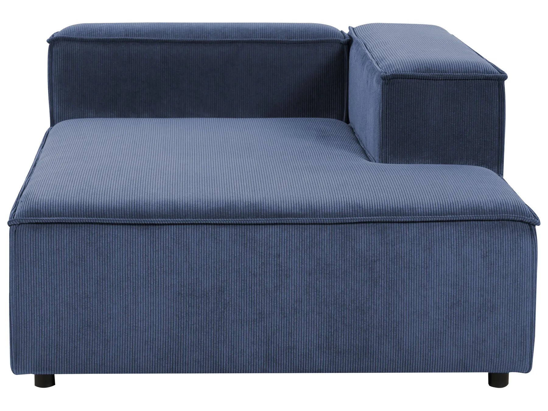 Left-Hand Chaise Lounge ARDAL Corduroy Dark Blue