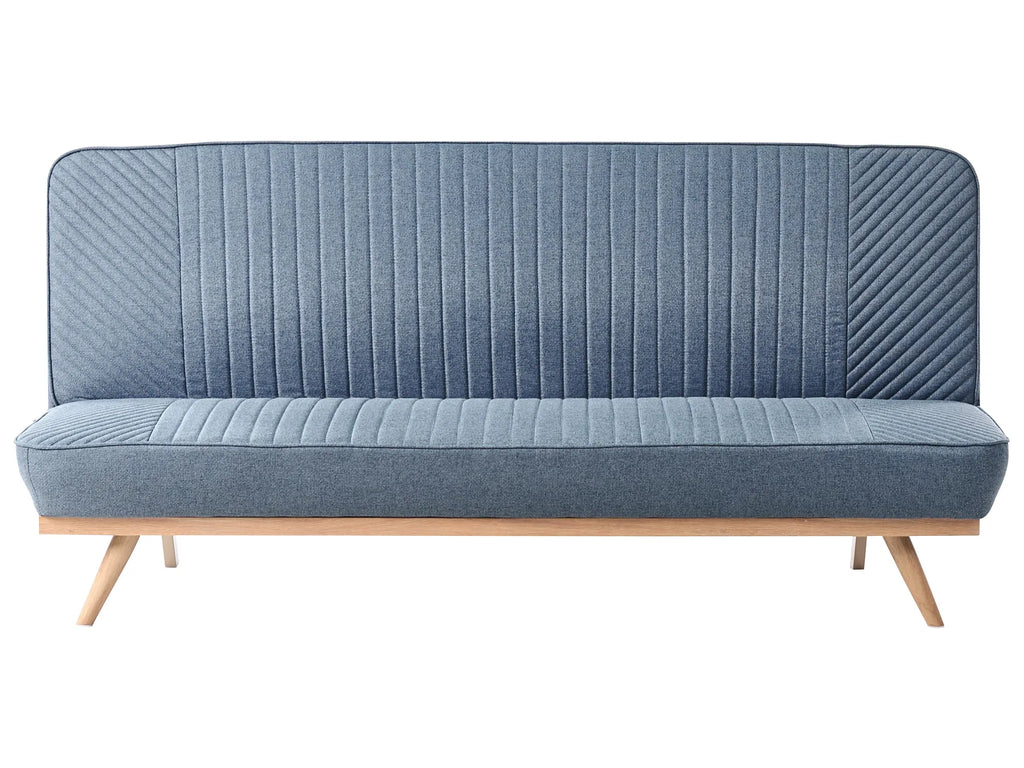 Sofa Bed 2 Seater KALFAFEL Fabric Blue