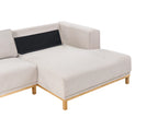Corner Sofa 5 Seater VENG Fabric Light Beige Left Hand