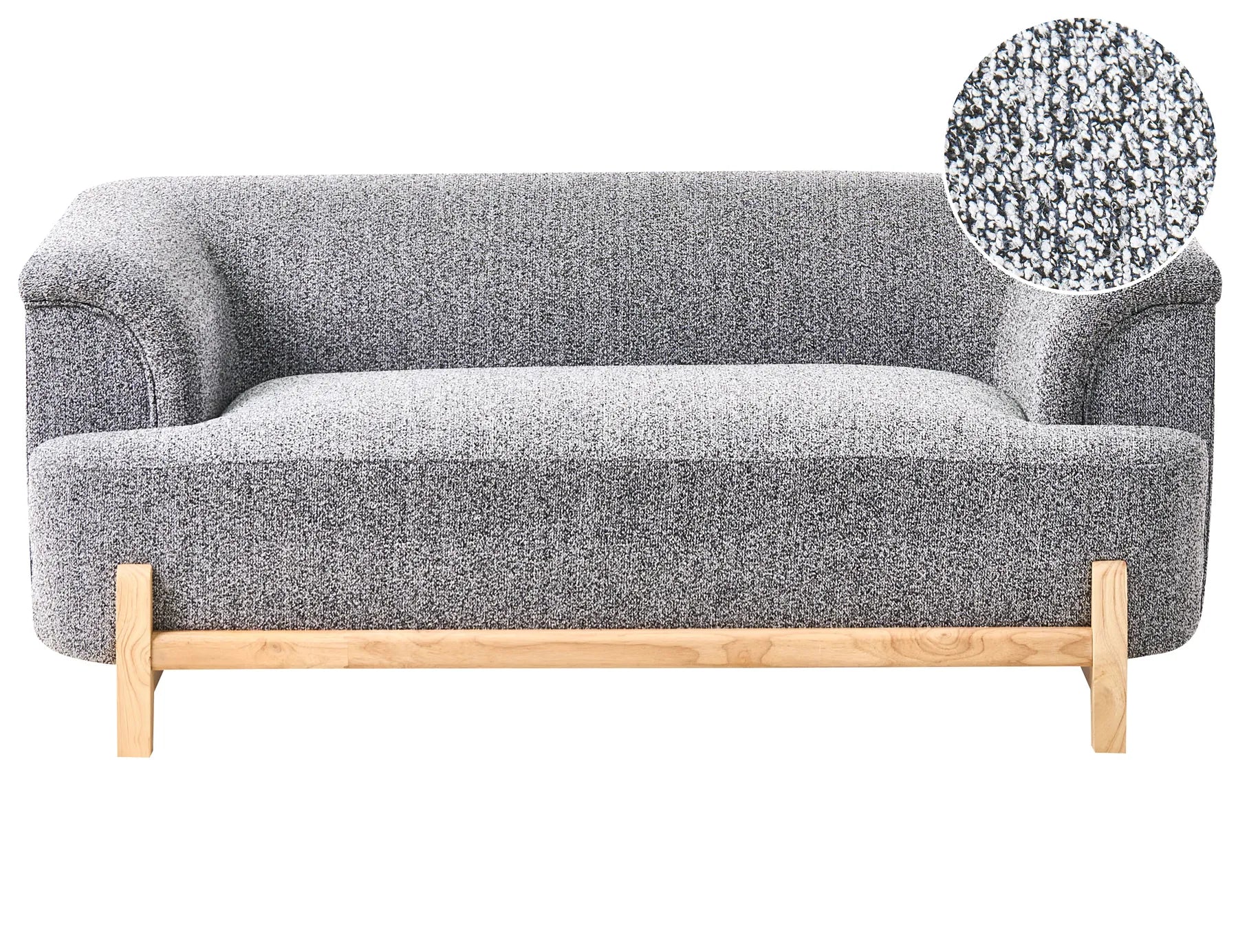 Sofa 2 Seater ALNOR Fabric Dark Grey