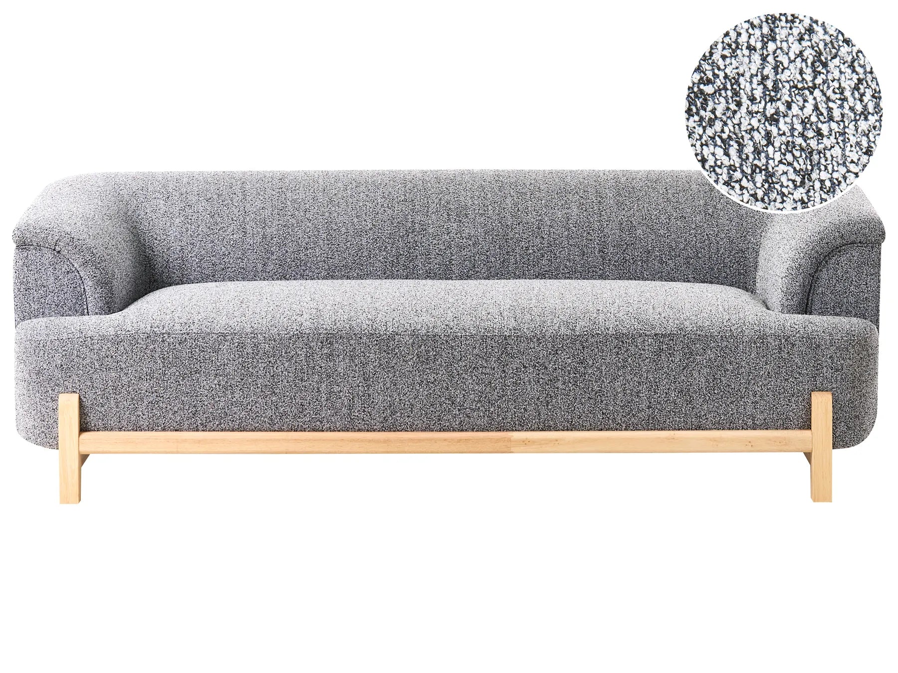 Sofa 3 Seater ALNOR Fabric Dark Grey