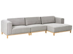 Corner Sofa 5 Seater VENG Fabric Grey Left Hand