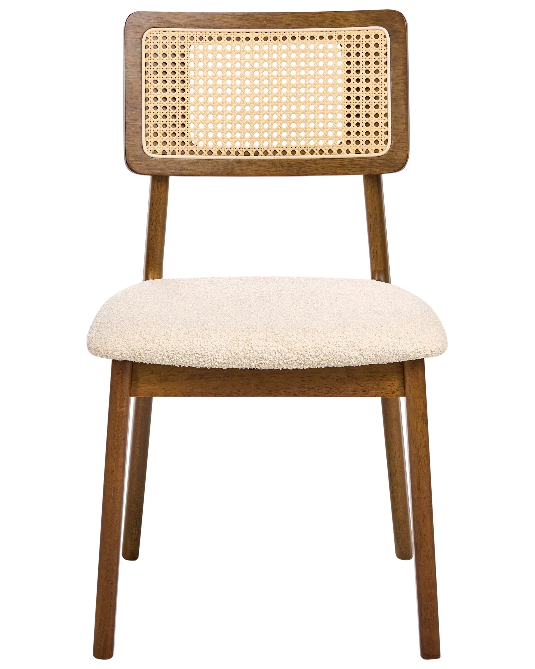 Set of 2 Dining Chairs Wood Brown