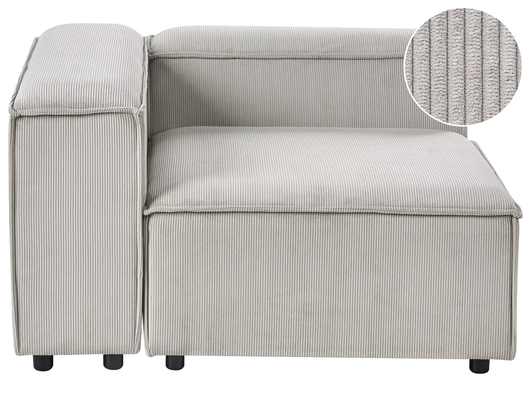 Corner Seat ARDAL Corduroy Taupe Right Hand