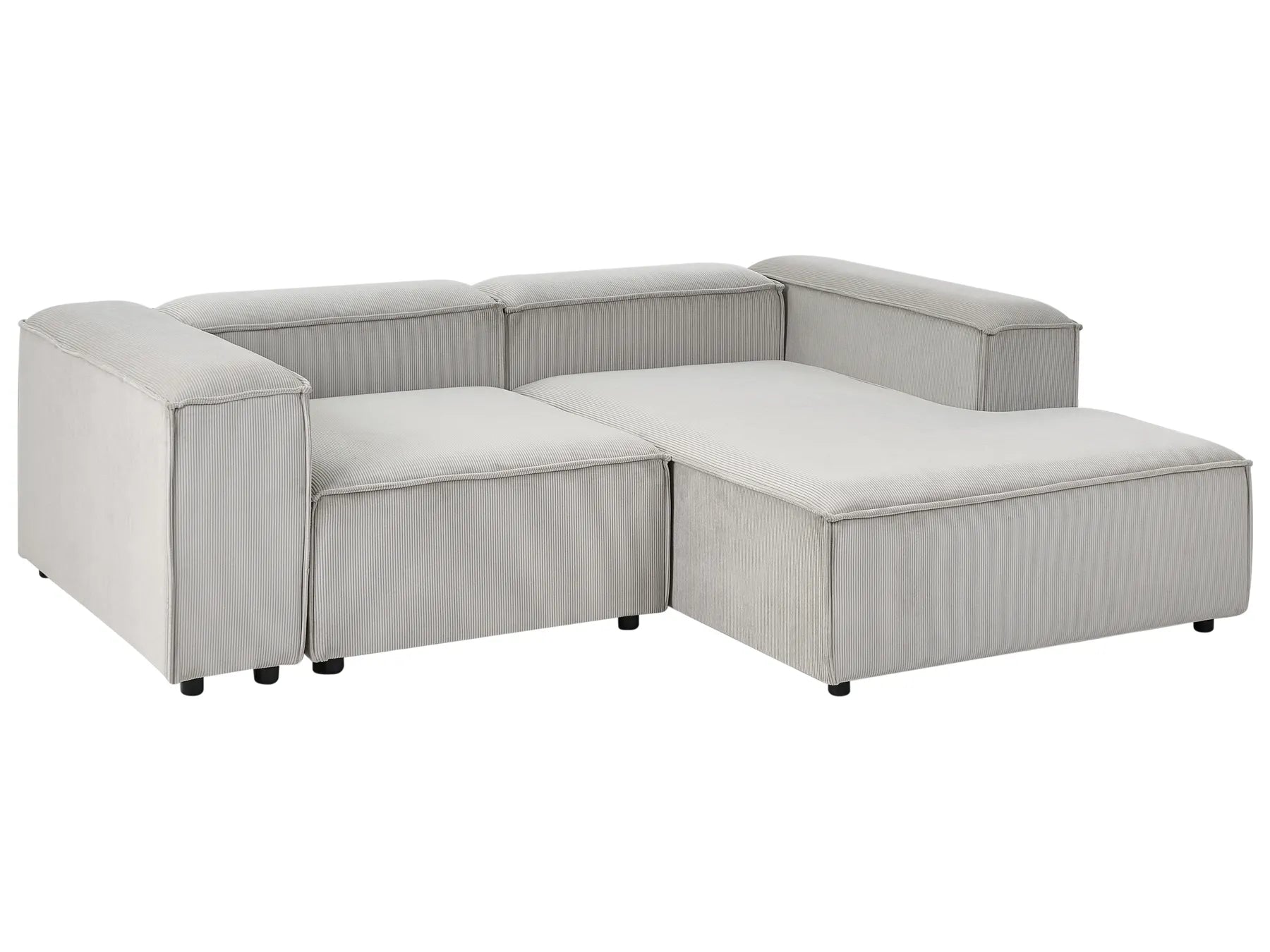 Modular Corner Sofa 3 Seater ARDAL Corduroy Taupe Left Hand
