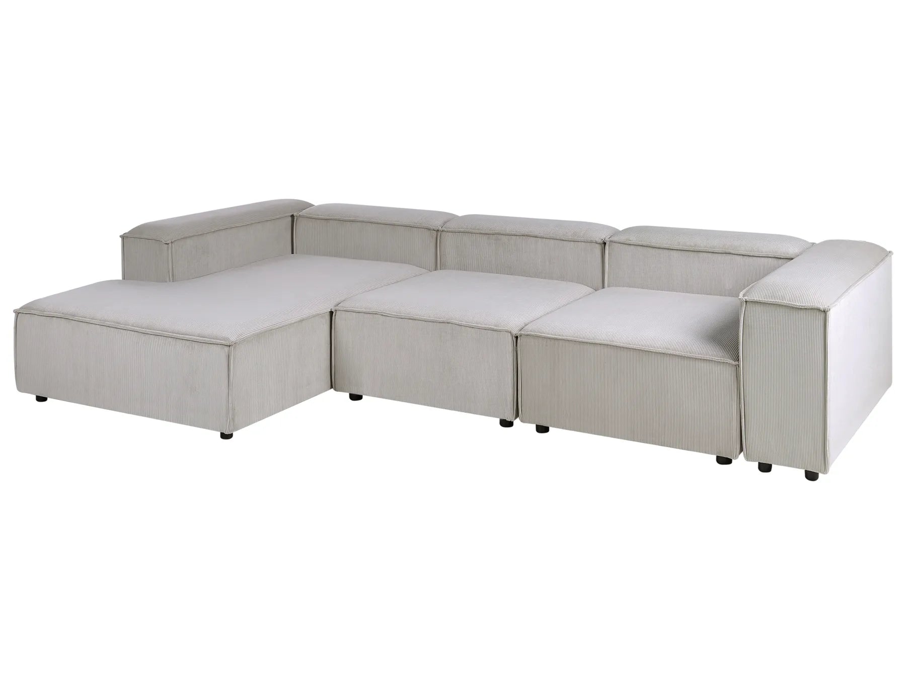 Modular Corner Sofa 4 Seater ARDAL Corduroy Taupe Right Hand