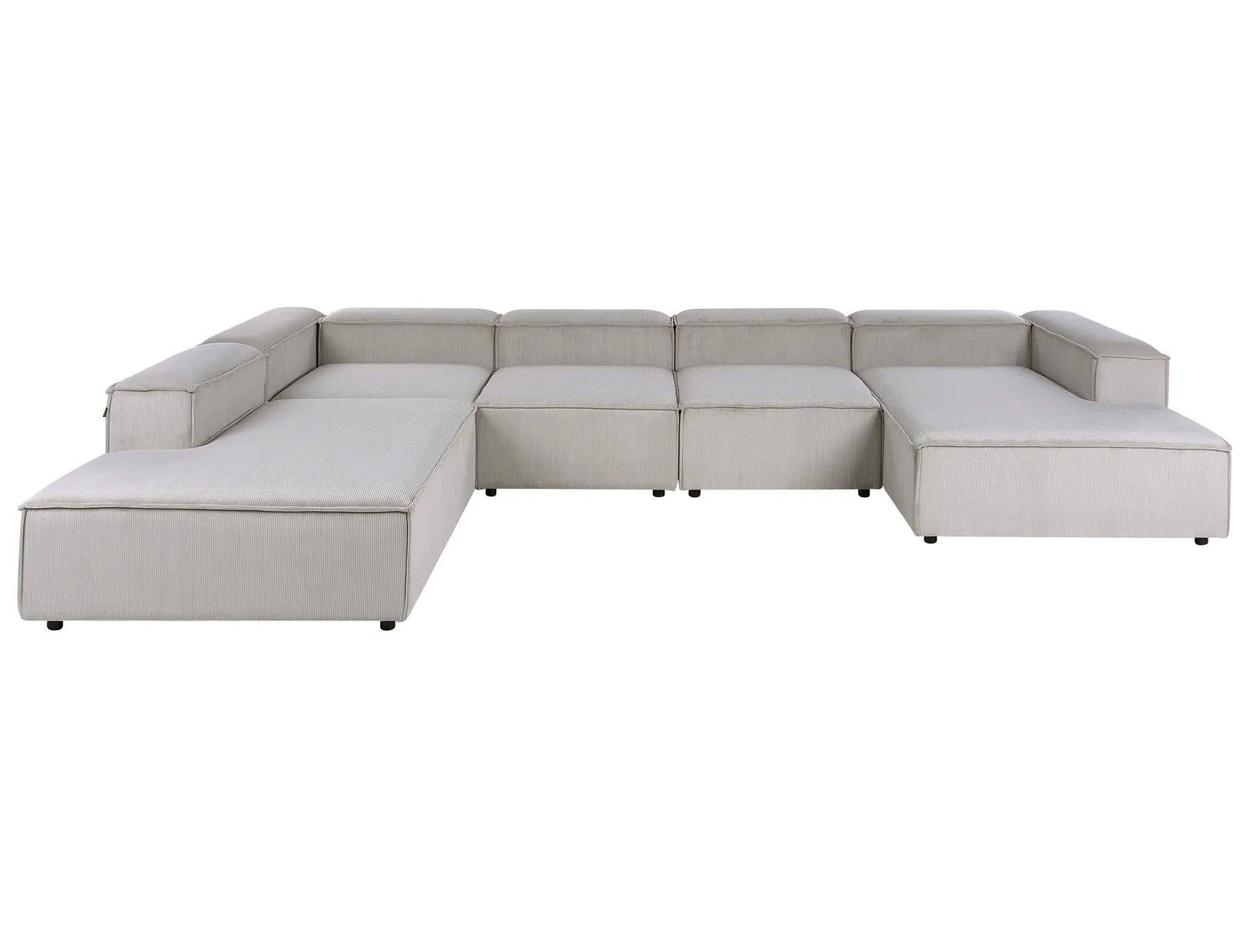 Modular Corner Sofa 5 Seater ARDAL Corduroy Taupe Right Hand