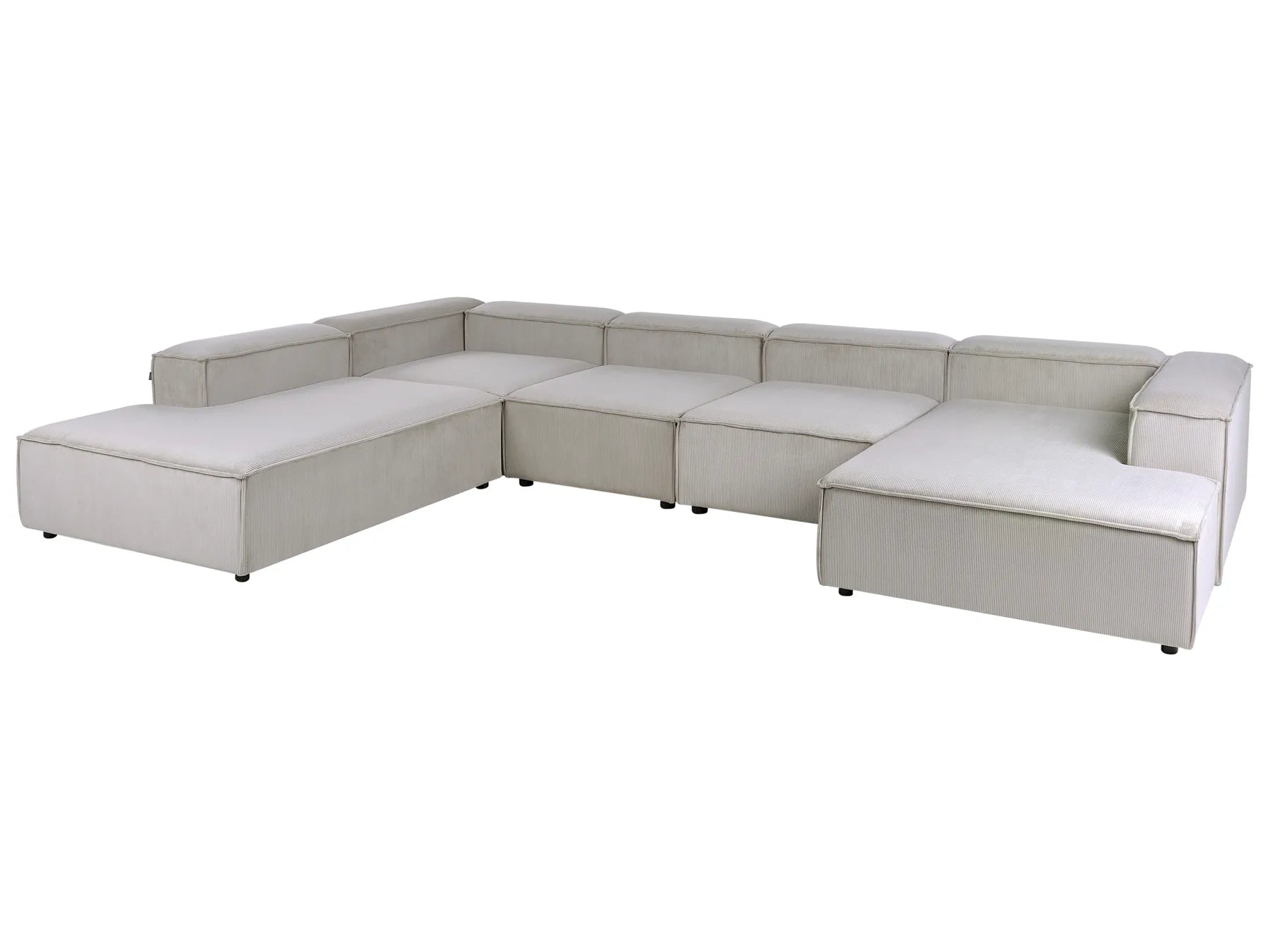 Modular Corner Sofa 5 Seater ARDAL Corduroy Taupe Right Hand