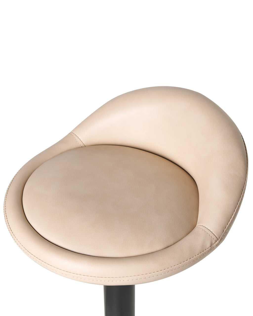 Set of 2 Bar Stools MEEDER Faux Leather Swivel Light Beige