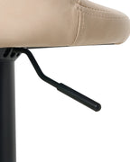 Set of 2 Bar Stools MEEDER Faux Leather Swivel Light Beige