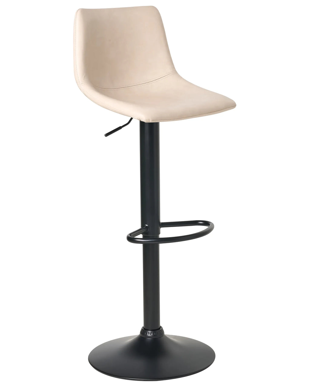 Set of 2 Bar Stools LEBRIJA Faux Leather Swivel Light Beige