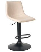 Set of 2 Bar Stools LEBRIJA Faux Leather Swivel Light Beige