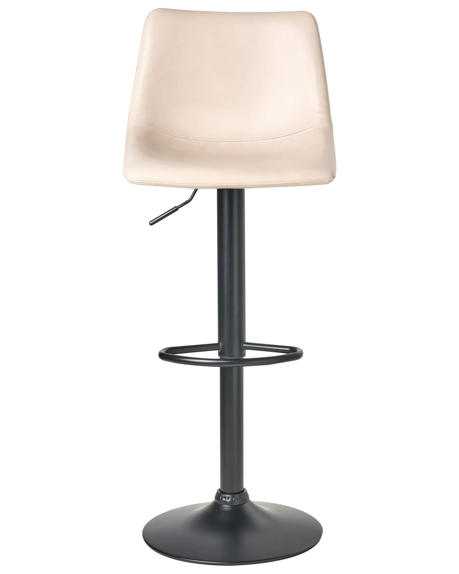 Set of 2 Bar Stools LEBRIJA Faux Leather Swivel Light Beige