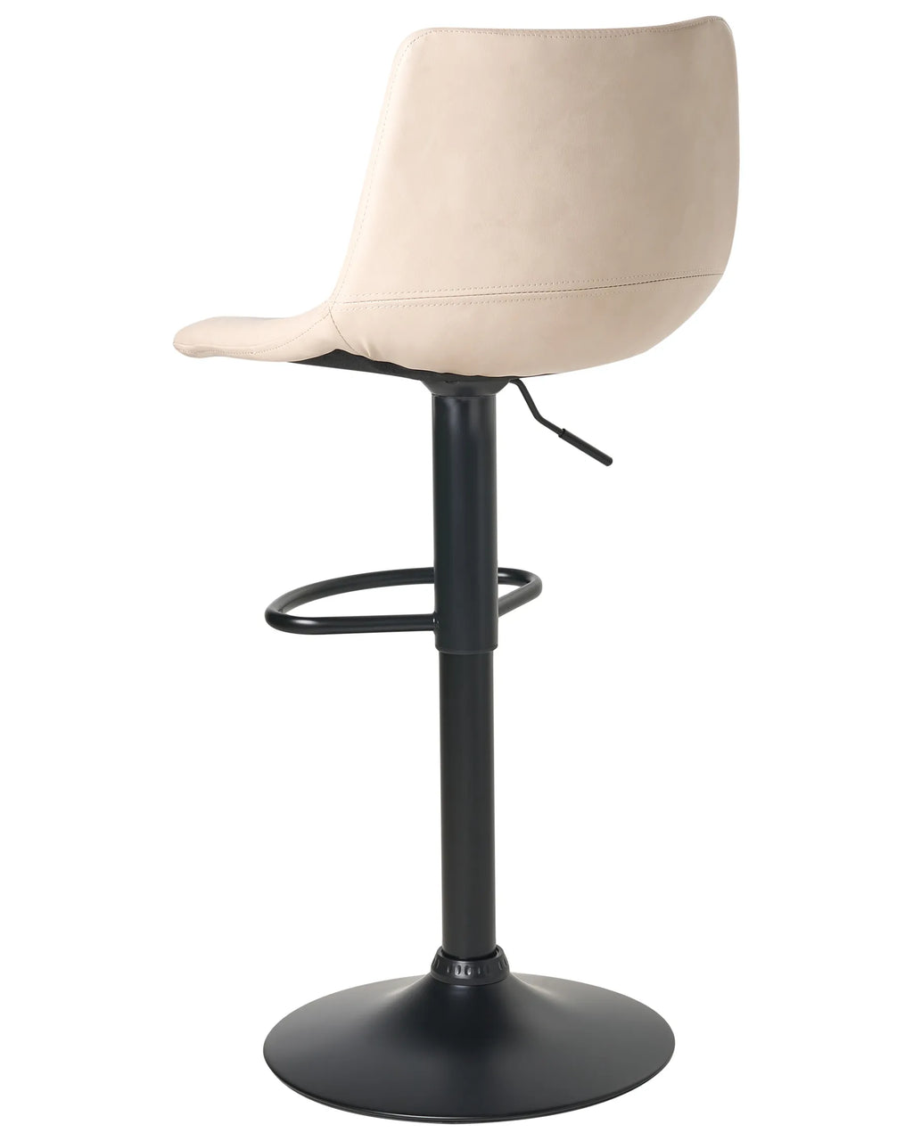 Set of 2 Bar Stools LEBRIJA Faux Leather Swivel Light Beige