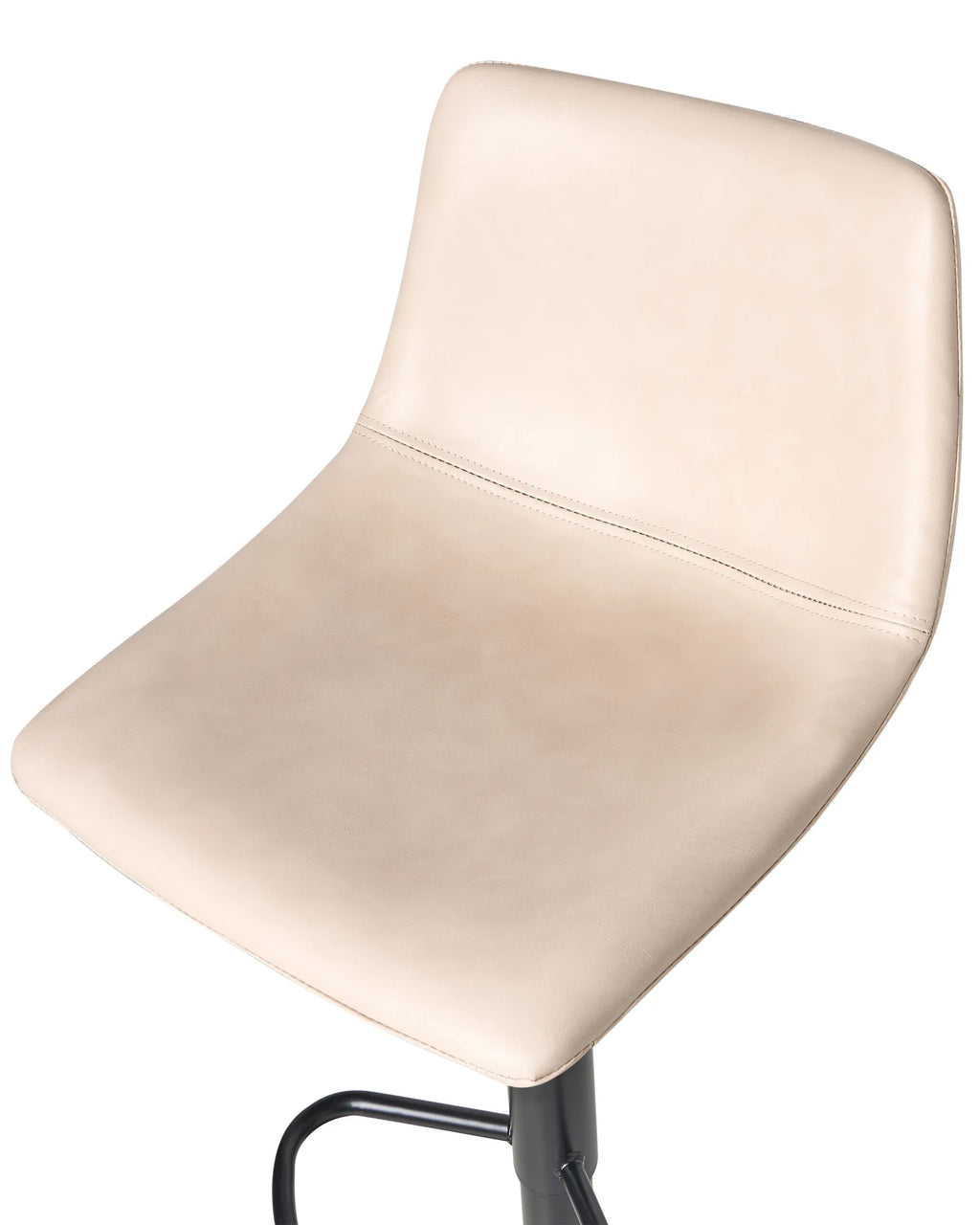 Set of 2 Bar Stools LEBRIJA Faux Leather Swivel Light Beige