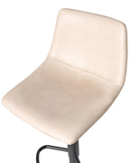Set of 2 Bar Stools LEBRIJA Faux Leather Swivel Light Beige