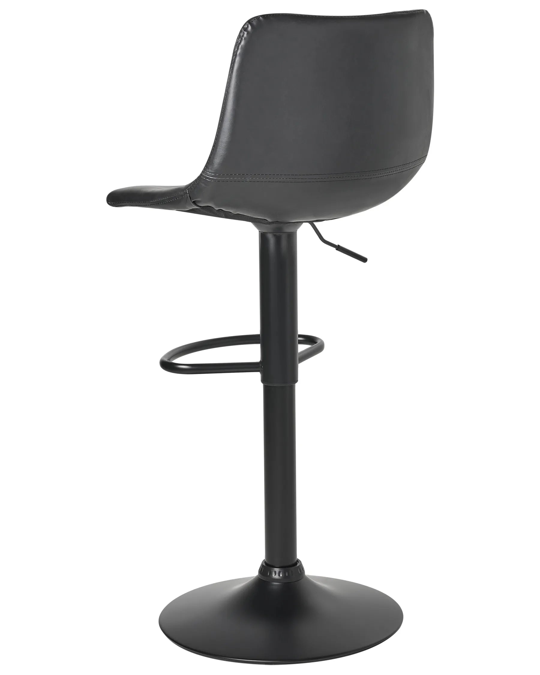 Set of 2 Bar Stools LEBRIJA Faux Leather Swivel Black