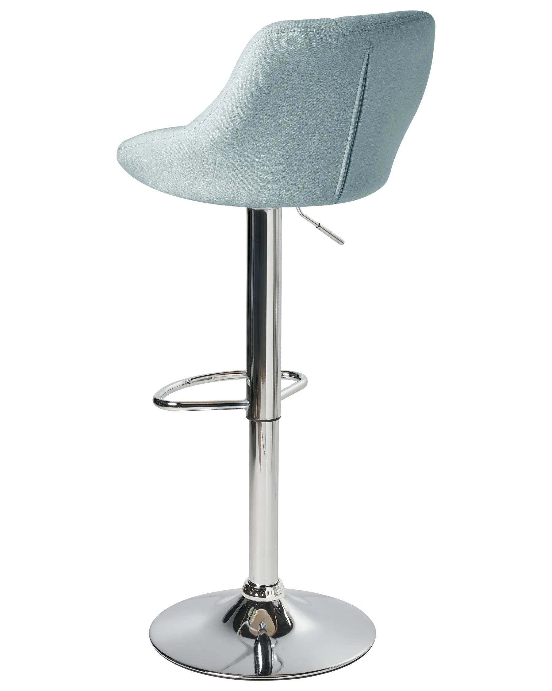 Set of 2 Bar Stools LUCCA Fabric Swivel Light Blue