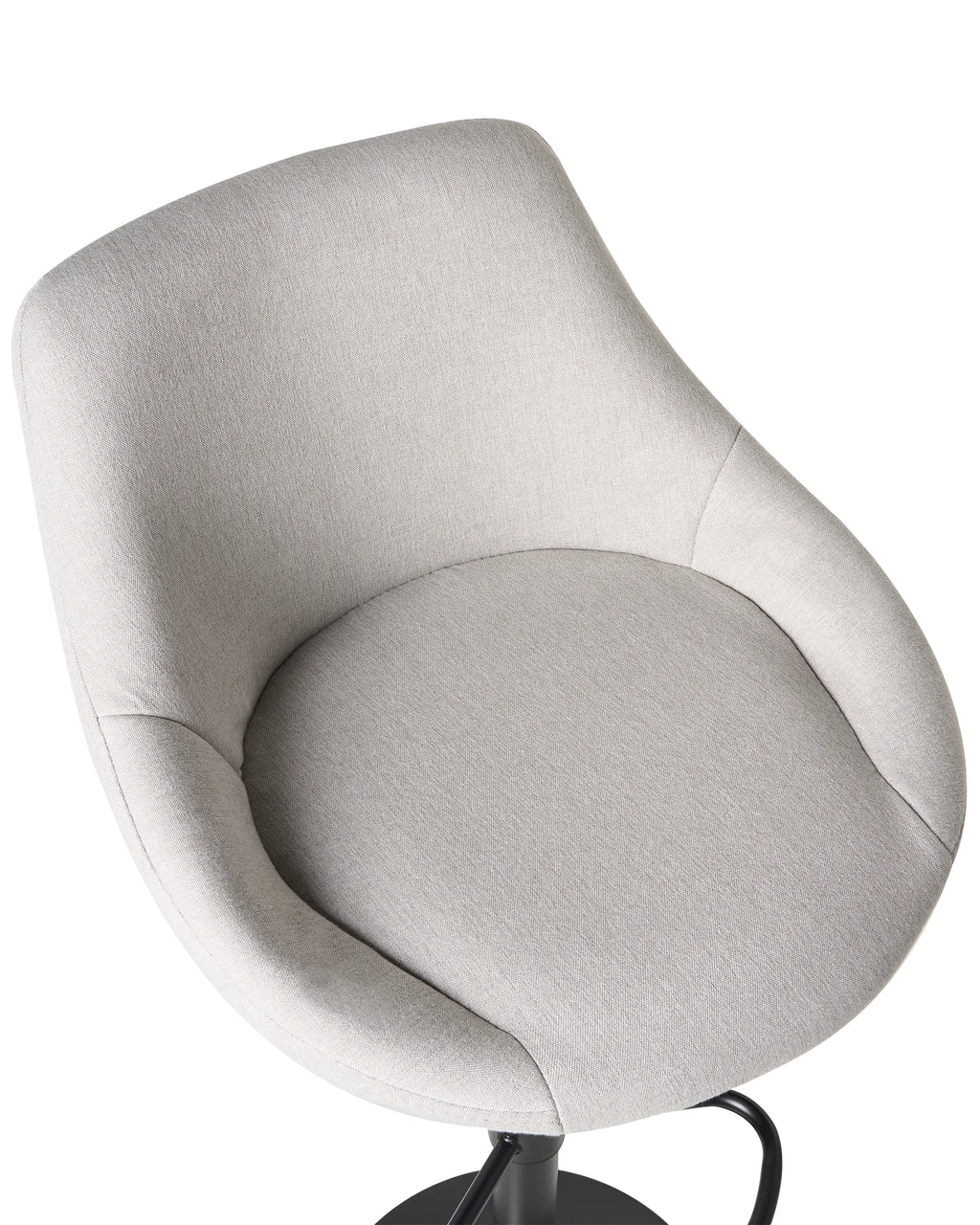 Set of 2 Bar Stools MEDULIN Fabric Swivel Light Grey