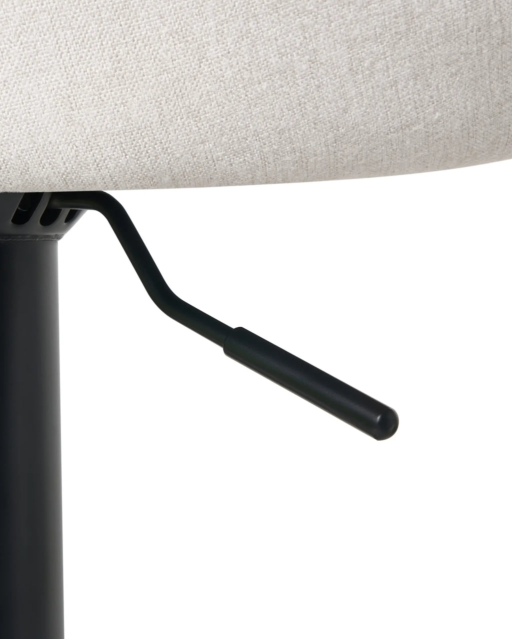 Set of 2 Bar Stools MEDULIN Fabric Swivel Light Grey