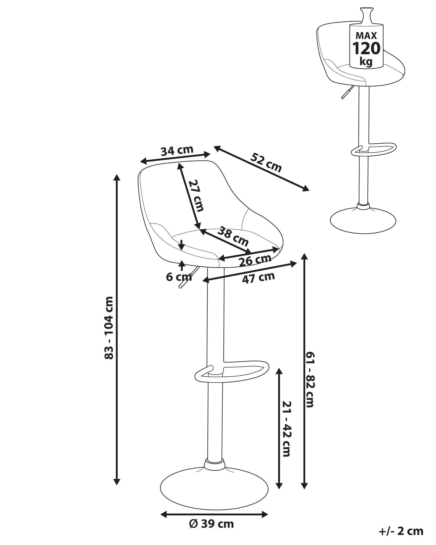 Set of 2 Bar Stools MEDULIN Fabric Swivel Light Grey