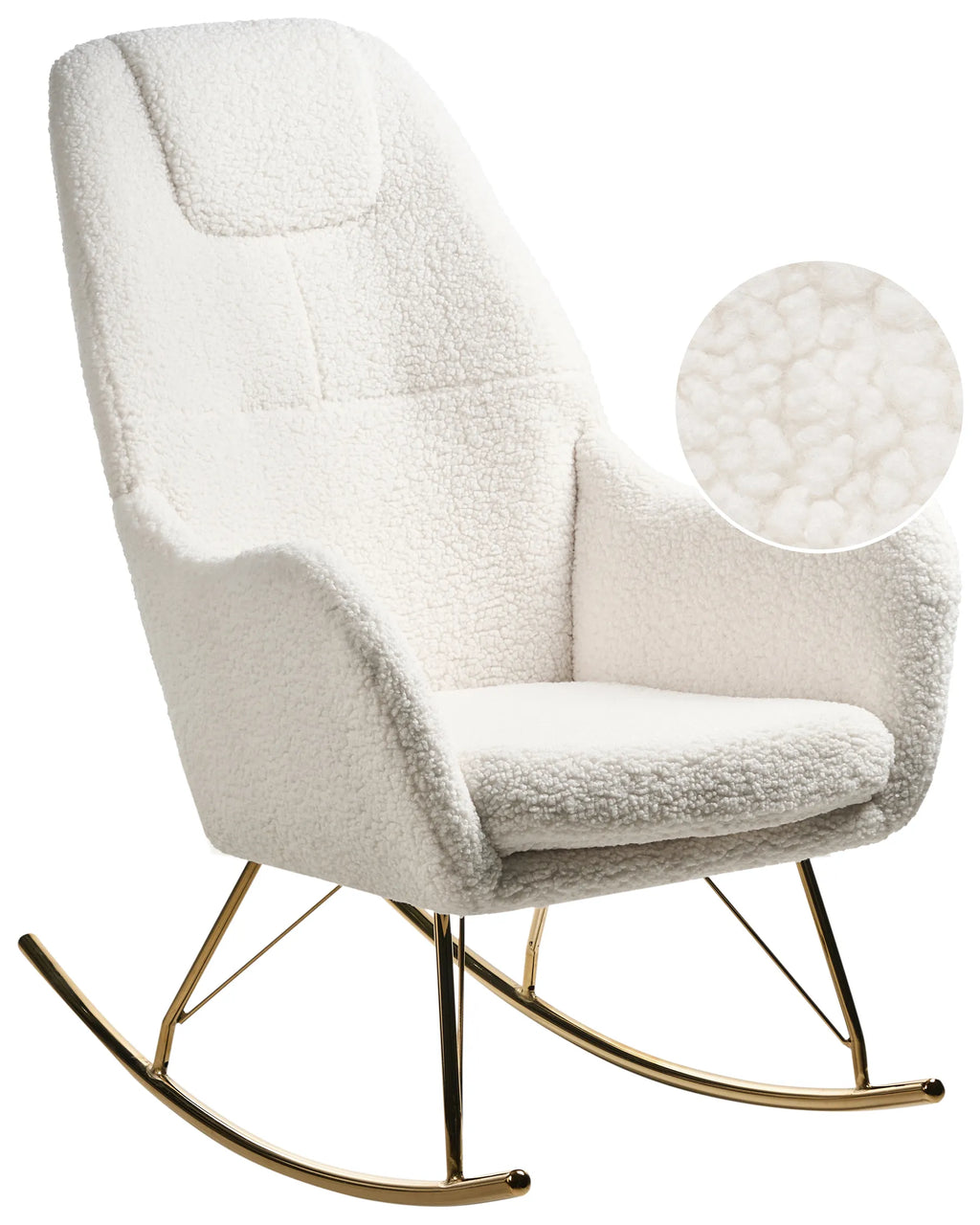 Rocking Chair GULSELE Boucle Off-White