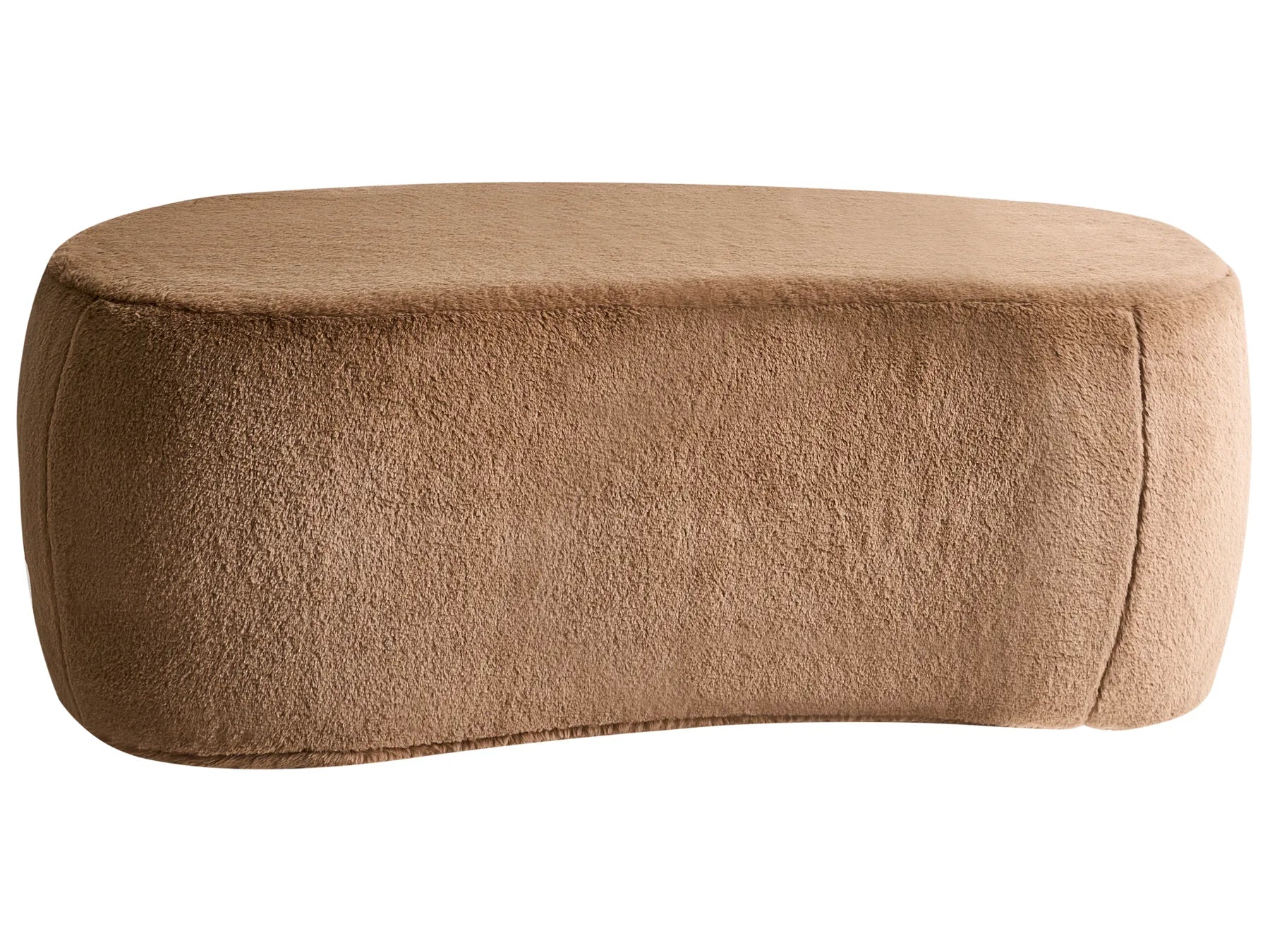 Pouffe BAYARD Faux Fur Light Brown