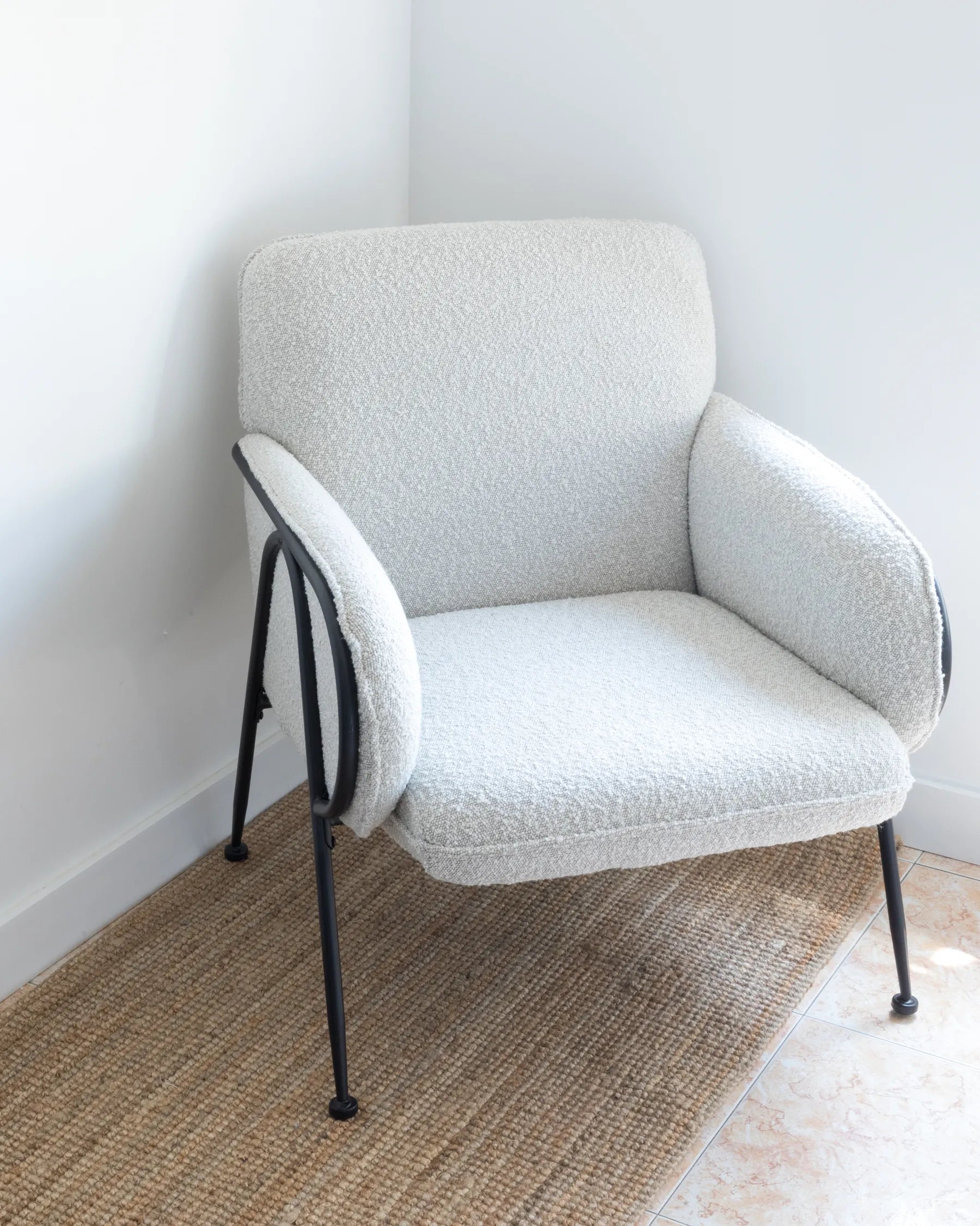 Armchair TRYSNES Fabric Light Beige