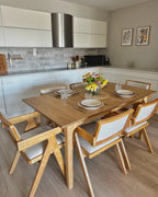 Set of 2 Dining Chairs CARMODY Wood Light Brown