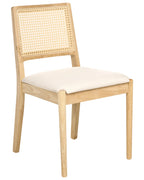 Set of 2 Dining Chairs TAMARAC Wood Light Brown