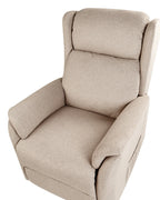 Electric Recliner Chair ELEGY With Footrest Fabric Taupe