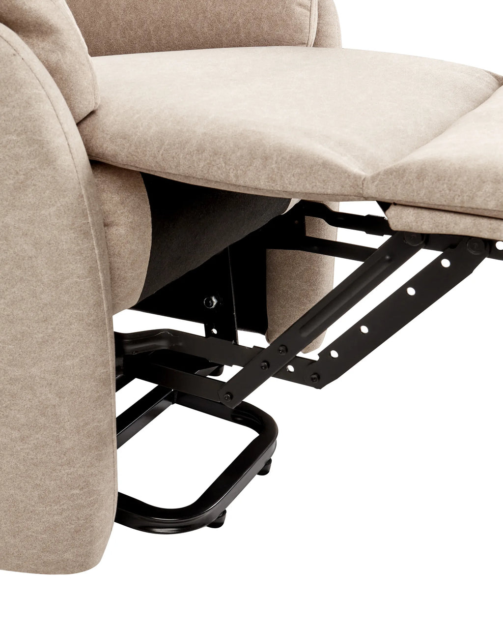 Electric Recliner Chair ELEGY With Footrest Fabric Taupe