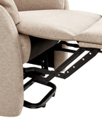 Electric Recliner Chair ELEGY With Footrest Fabric Taupe