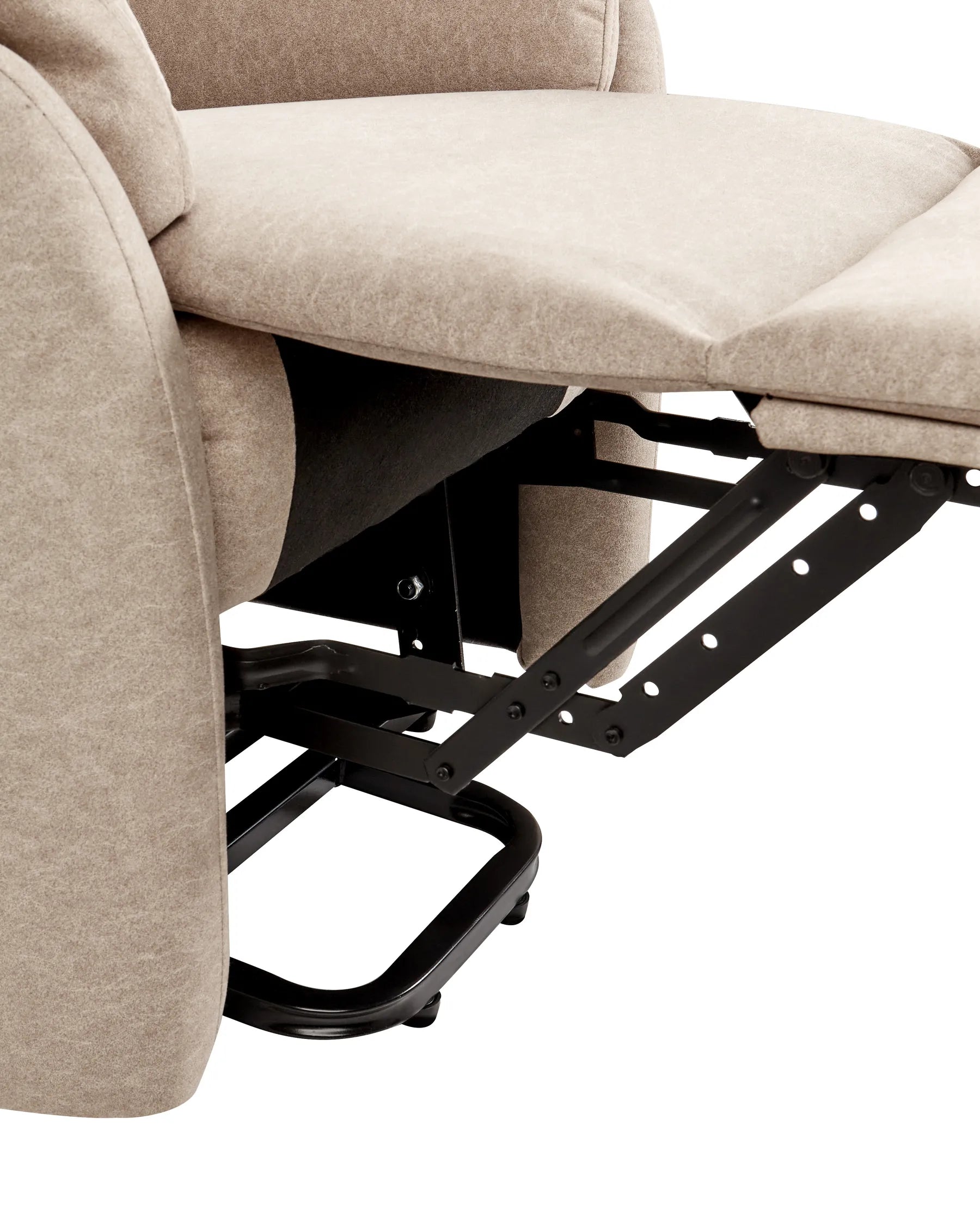 Electric Recliner Chair ELEGY With Footrest Fabric Taupe