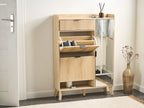 Shoe Storage Cabinet MOONIE Light Brown