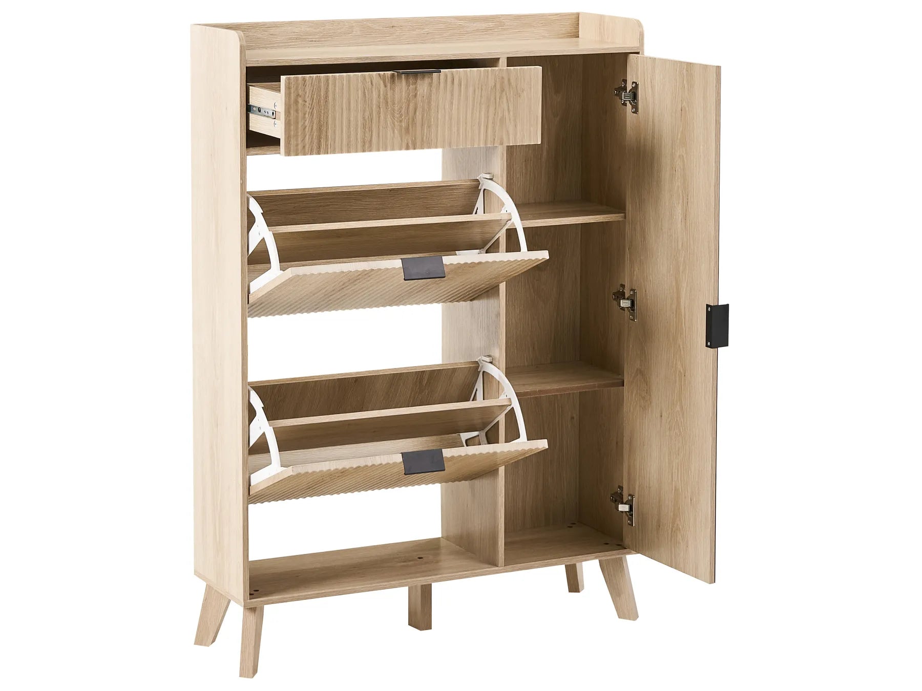 Shoe Storage Cabinet MOONIE Light Brown