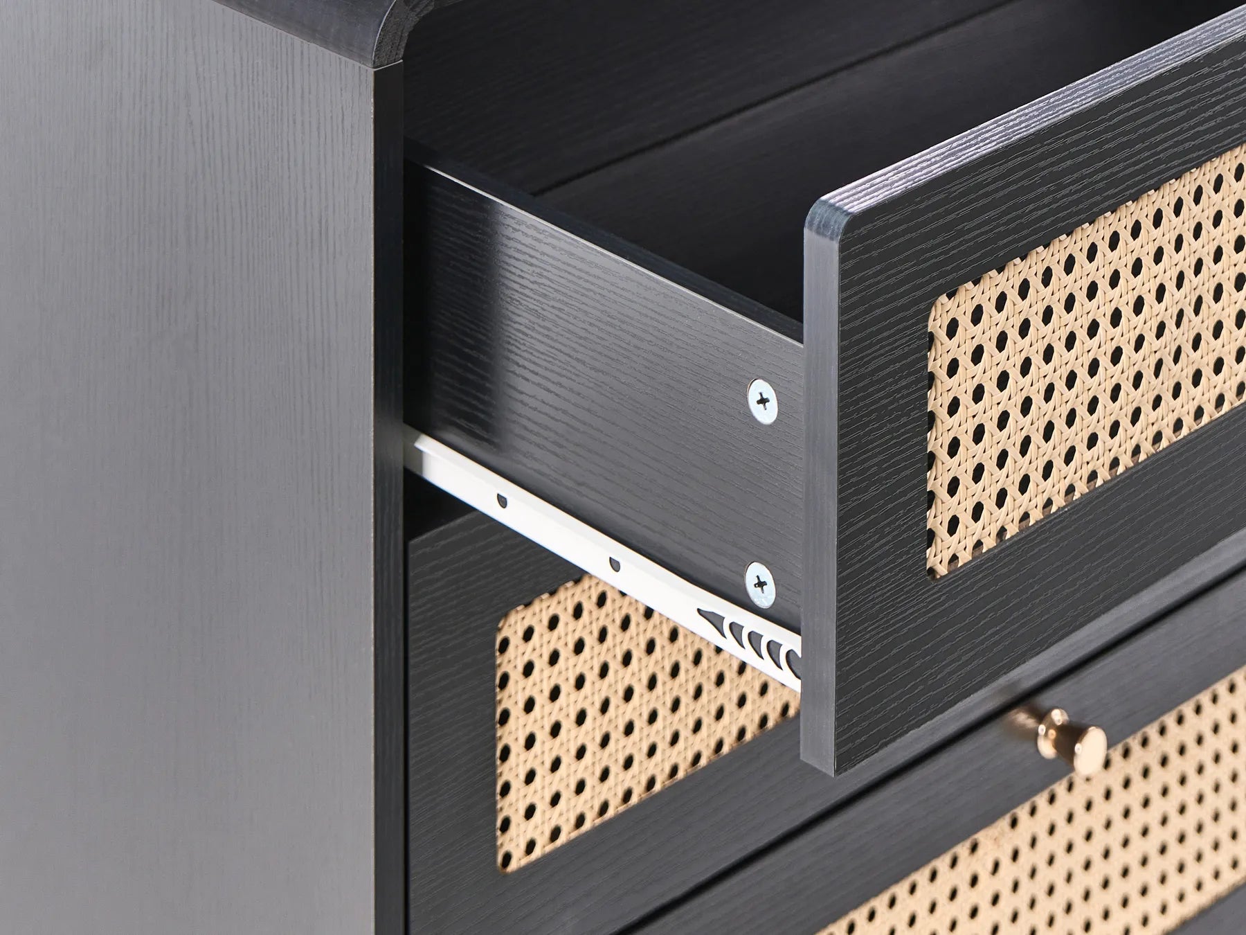 4 Drawer Chest MOURA Black