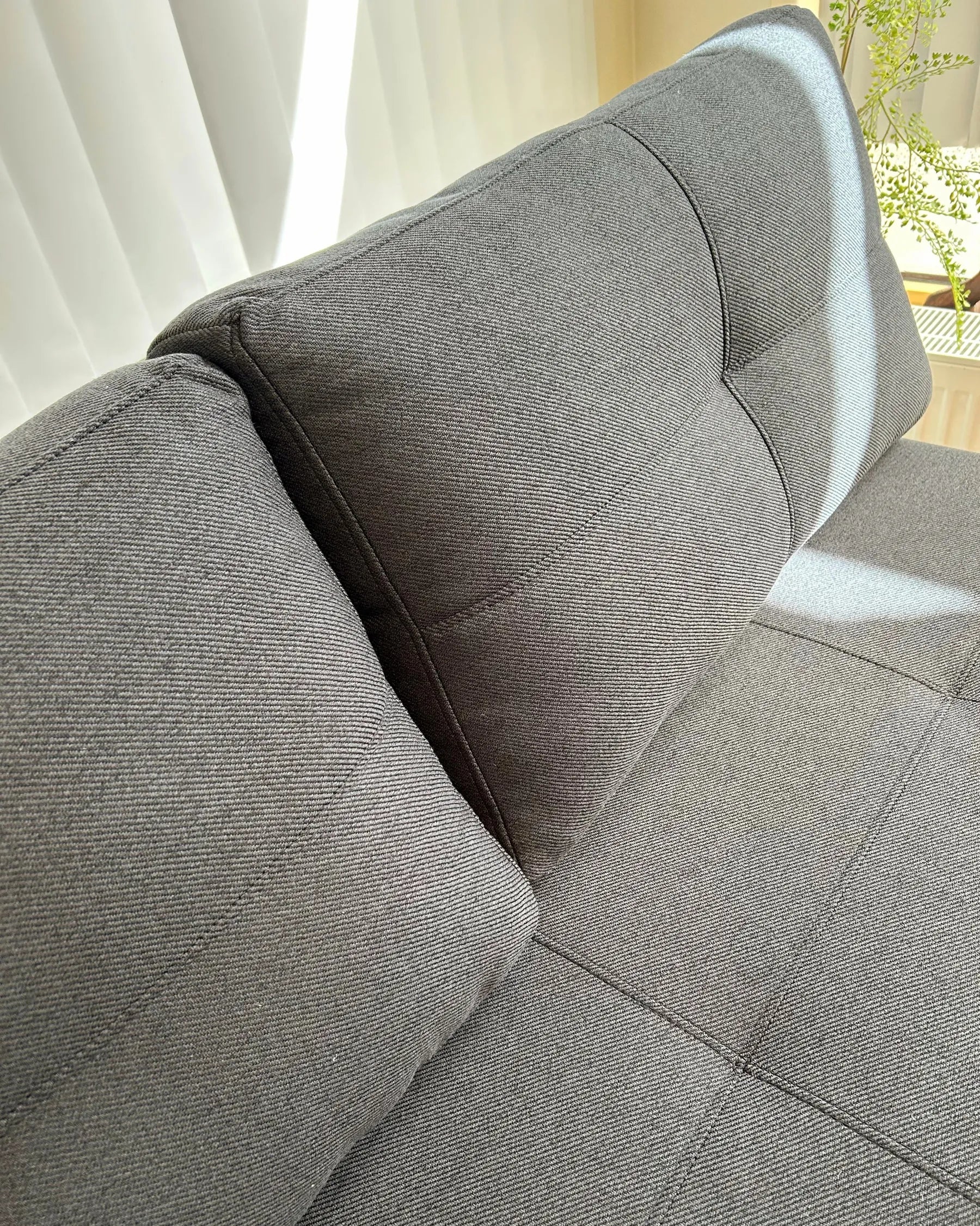 Sofa Bed 2 Seater EDLAND Fabric Black