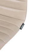 Set of 2 Bar Chairs LUCERNE Faux Leather Swivel Light Beige