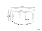 Dining Table HUNTLEY Light Oak 140 cm 140 cm