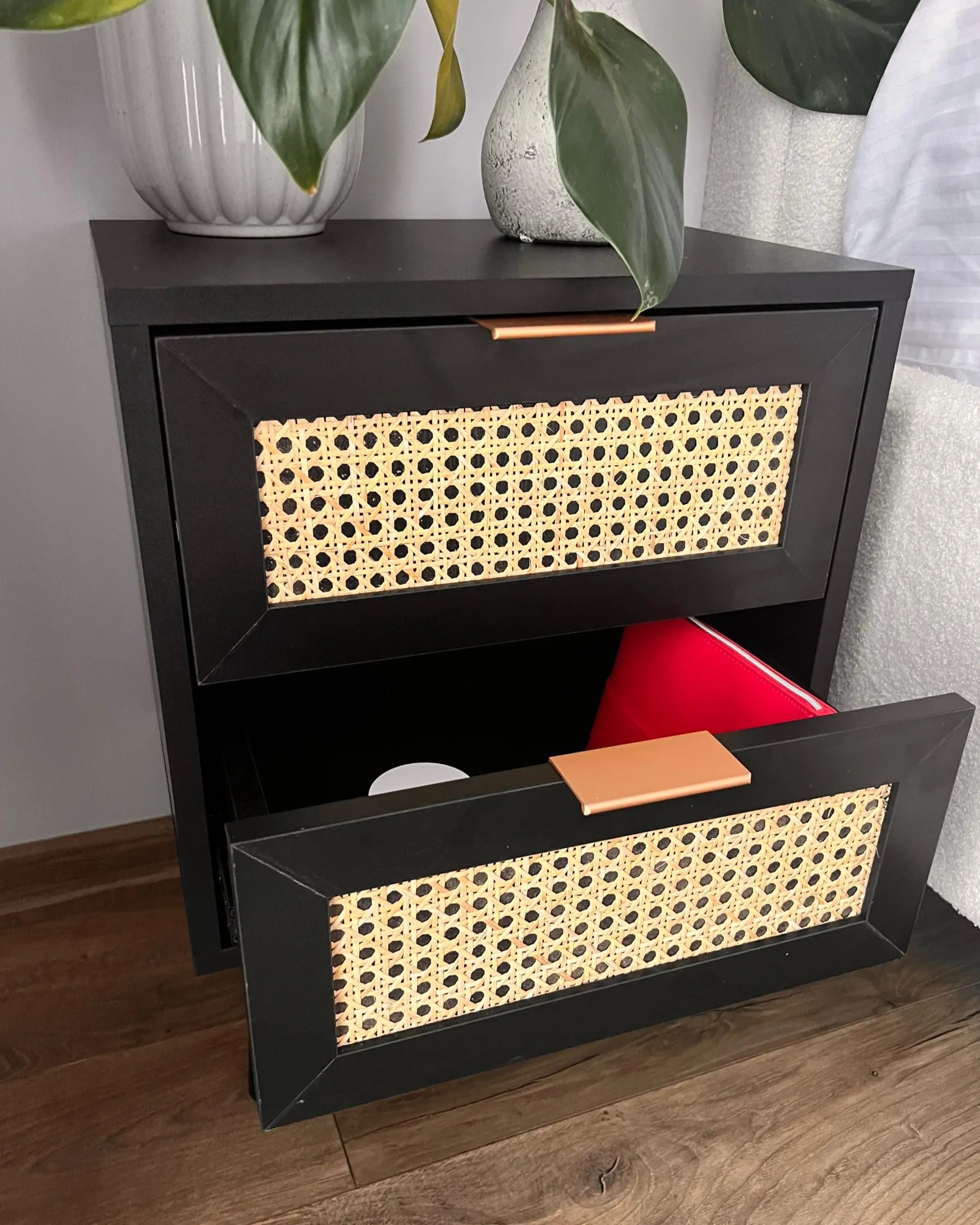 2 Drawer Bedside Table OPOCO Black
