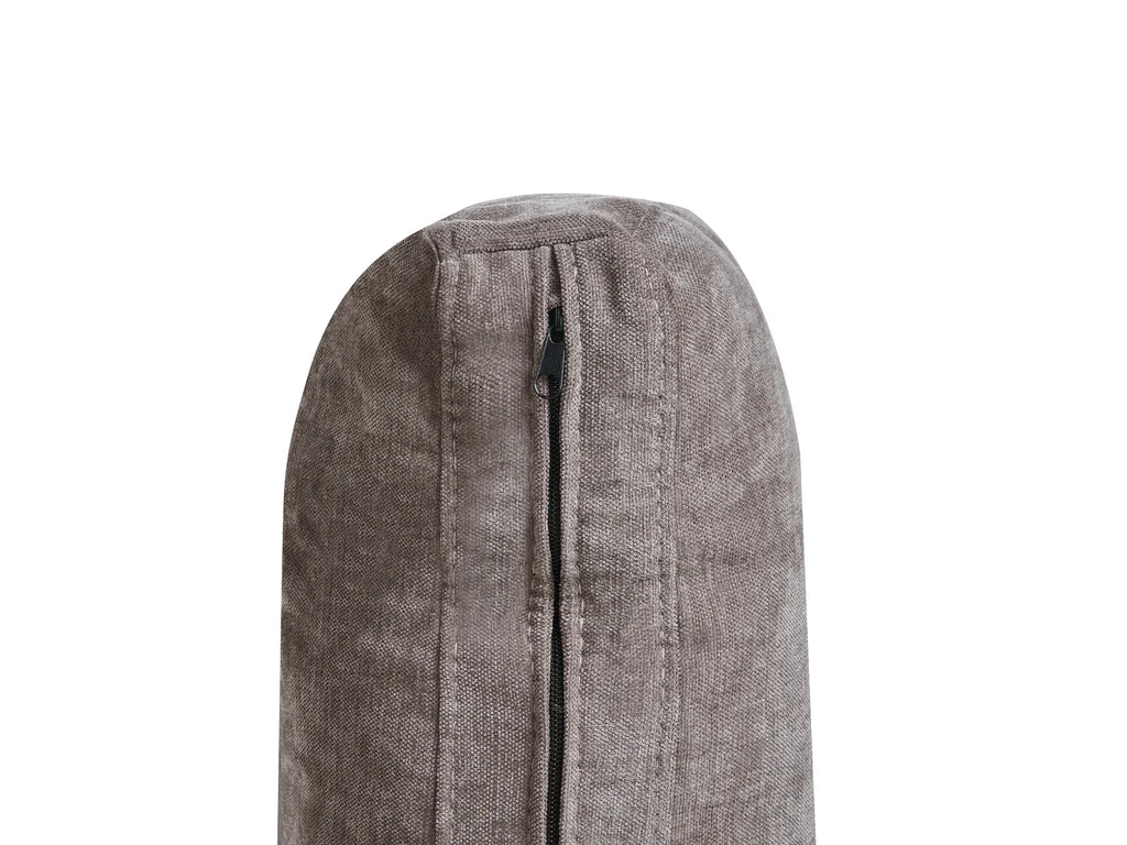 Corner Sofa Bed 3 Seater NUBORG Chenille Taupe Right Hand