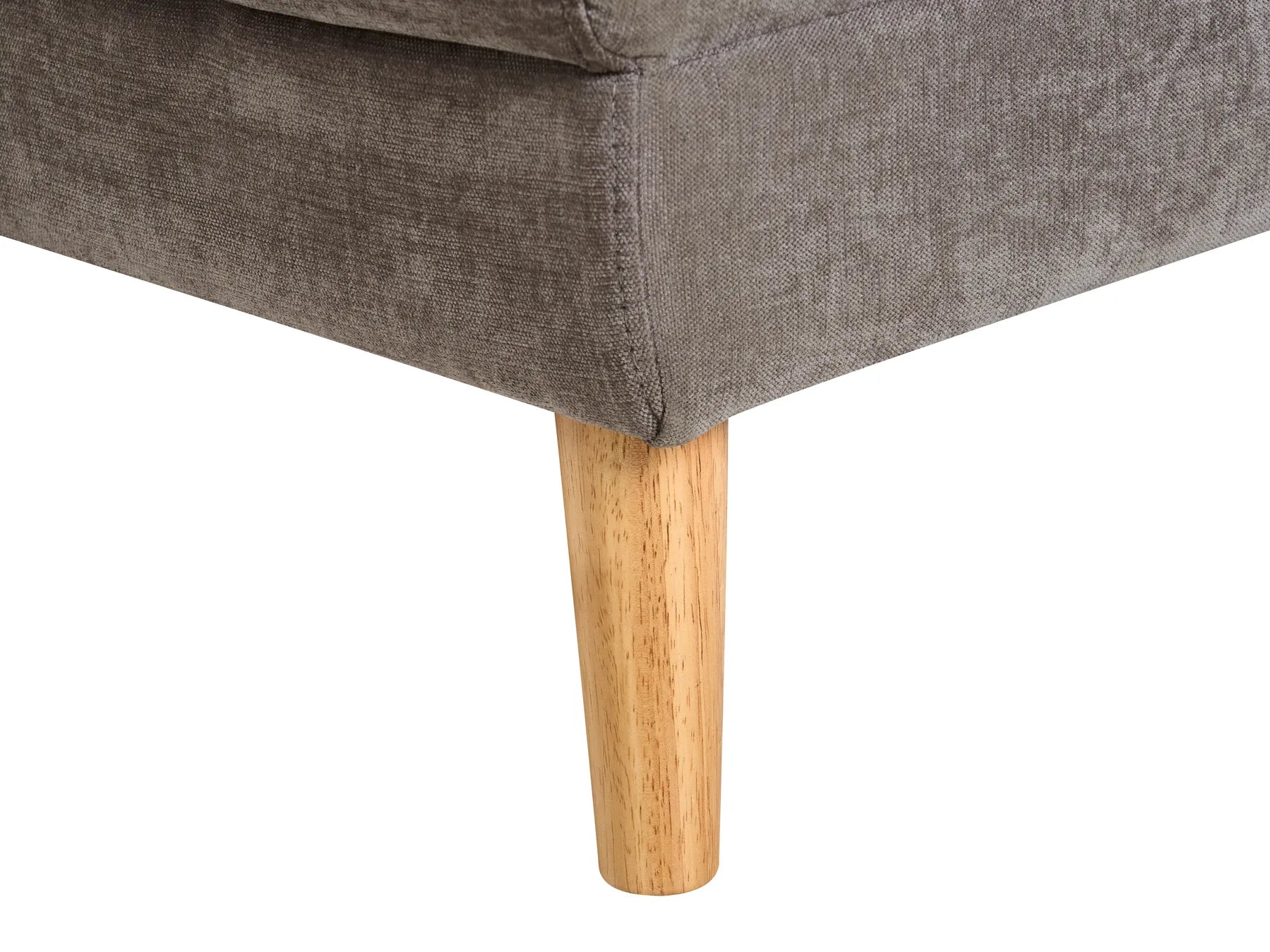 Corner Sofa Bed 3 Seater NUBORG Chenille Taupe Right Hand