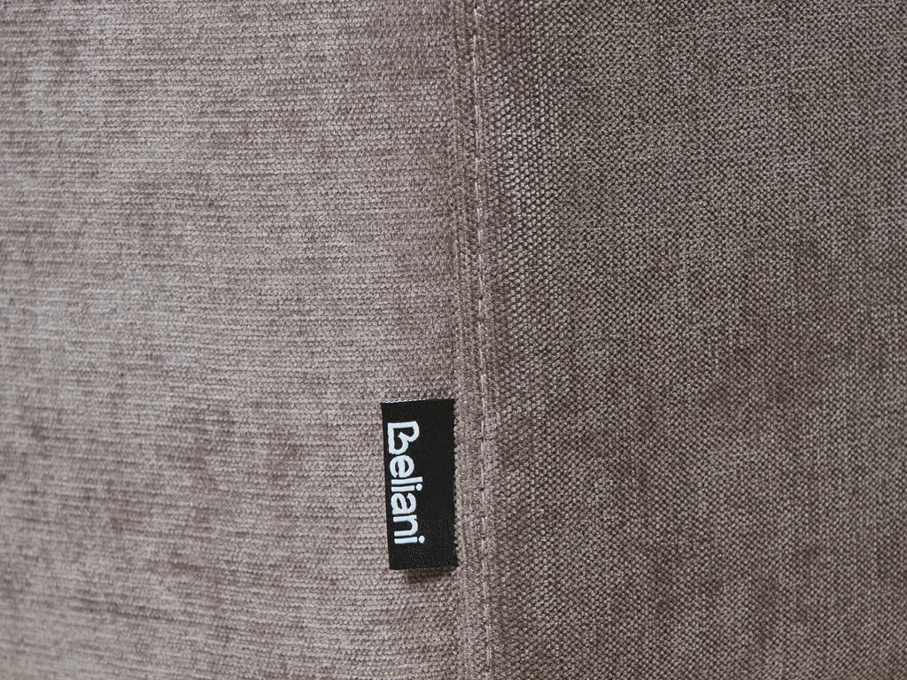 Corner Sofa Bed 3 Seater NUBORG Chenille Taupe Right Hand